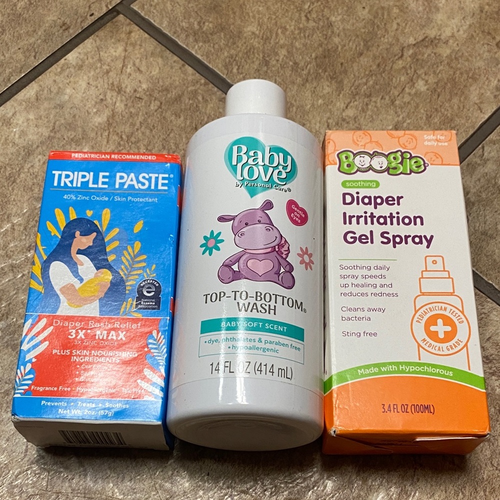 Triple Paste Boogie Top-to-Bottom Wash Set Diaper Rash Relief Infant Care